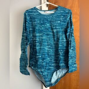 LuLaRoe Teal Long Sleeve bodysuit Nova